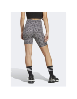 Short cycliste taille haute bluv logo noir blanc femme - Adidas