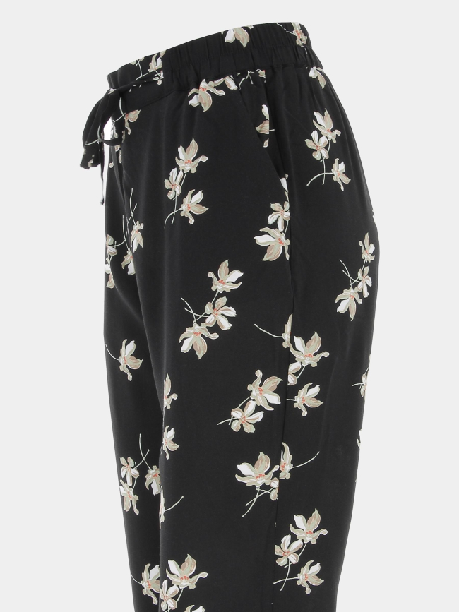 Pantalon fluide à fleurs easy noir femme - Vero Moda