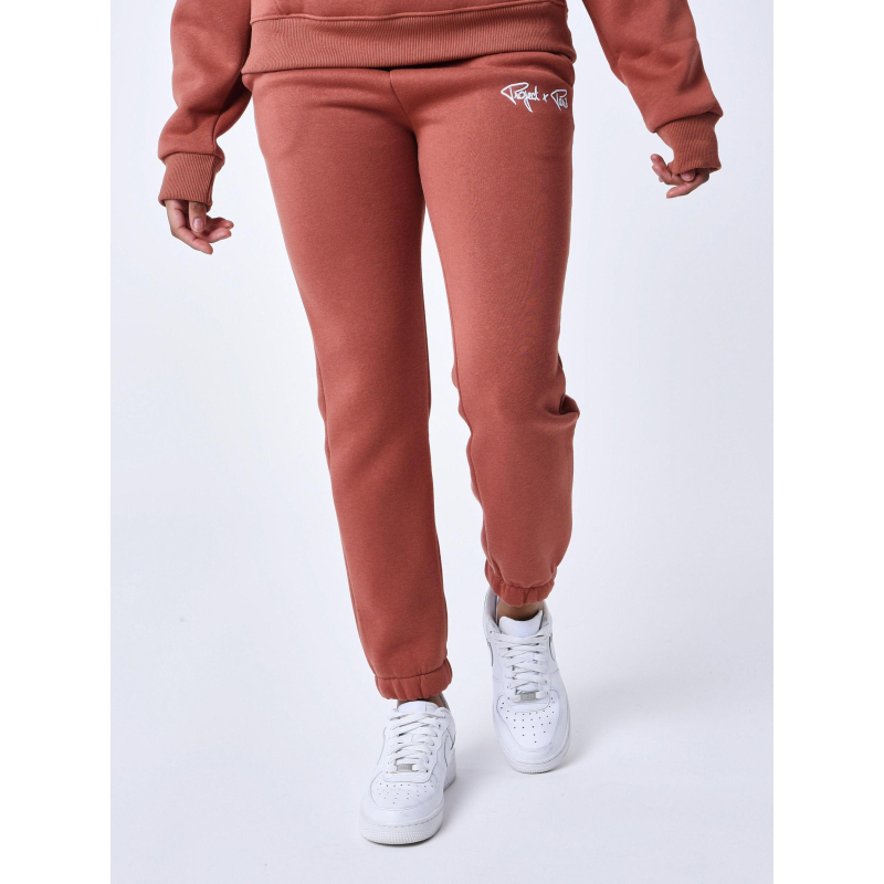 Jogging uni signature marron femme - Project X Paris