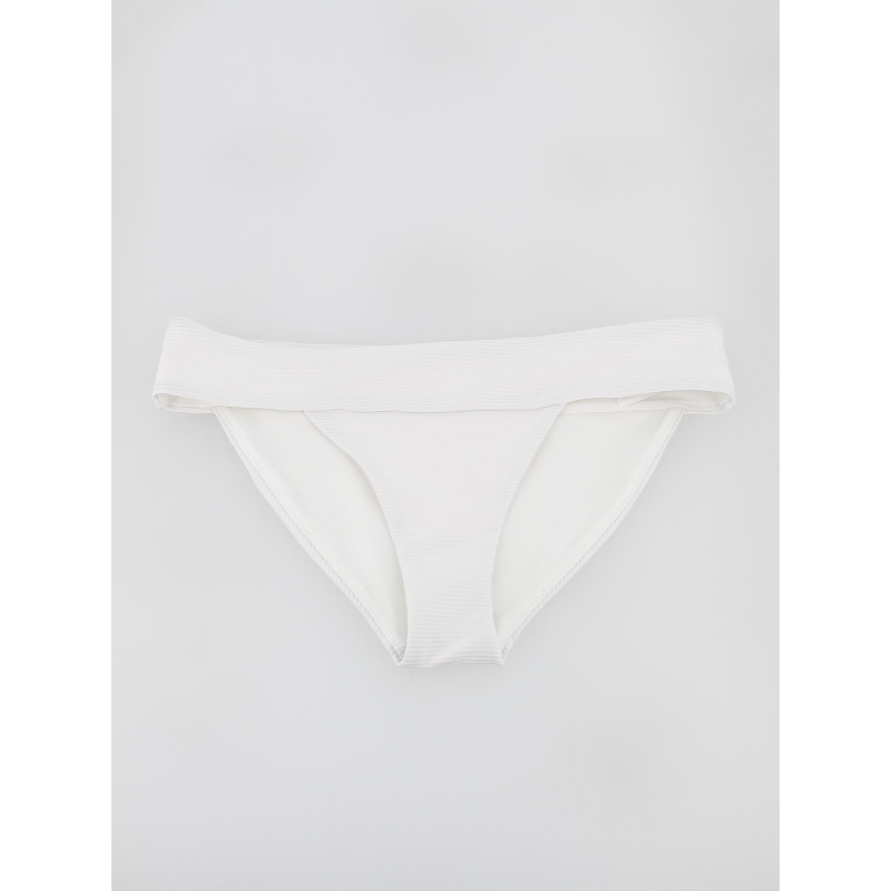 Bas de maillot de bain bikini côtelé bobby blanc femme - Only