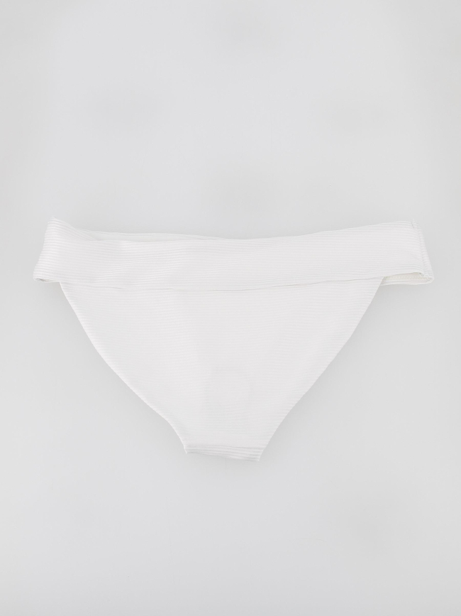 Bas de maillot de bain bikini côtelé bobby blanc femme - Only