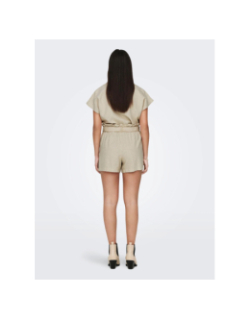 Short en lin say beige femme - Jacqueline De Yong