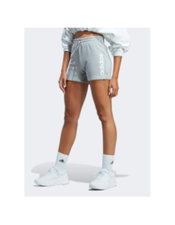 Short jogging linear gris chiné femme - Adidas