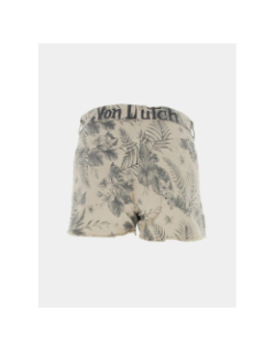 Short à fleurs allover print beige noir femme - Von Dutch