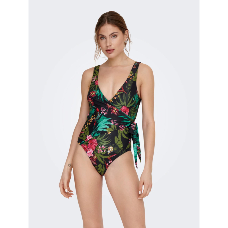 Maillot de bain 1 pièce à fleurs julie noeud femme - Only