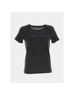 T-shirt logo paillettes ticia noir fille - Teddy Smith