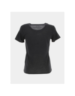 T-shirt logo paillettes ticia noir fille - Teddy Smith