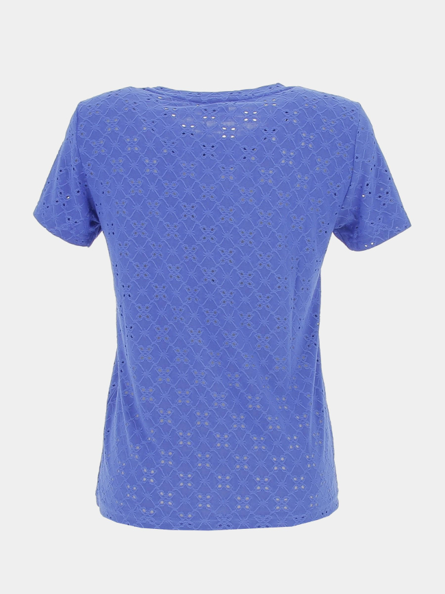 T-shirt ajouré cathinka bleu femme - Jacqueline De Yong