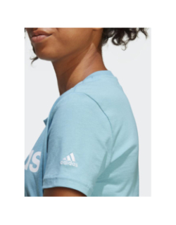 T-shirt linear logo bleu femme - Adidas