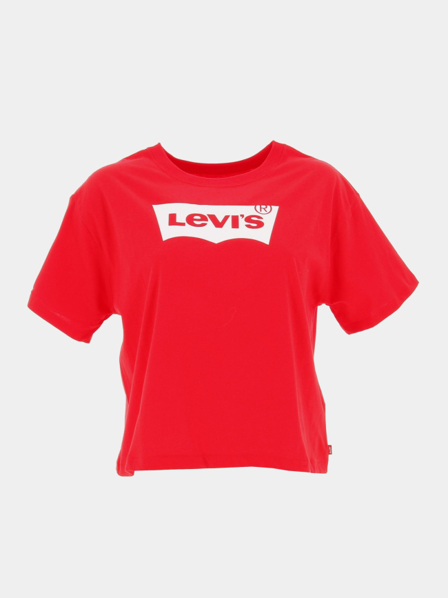 T-shirt crop light bright rouge fille - Levi's