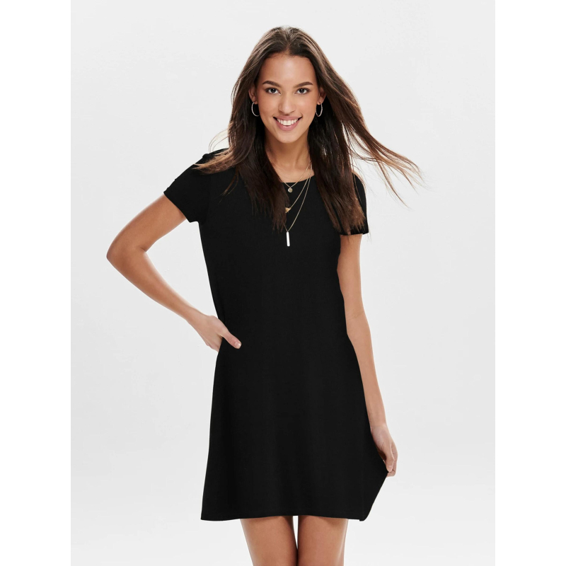 Robe t-shirt dos croisé bera noir femme - Only