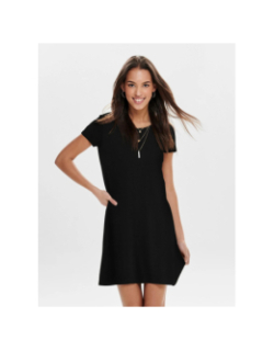 Robe t-shirt dos croisé bera noir femme - Only