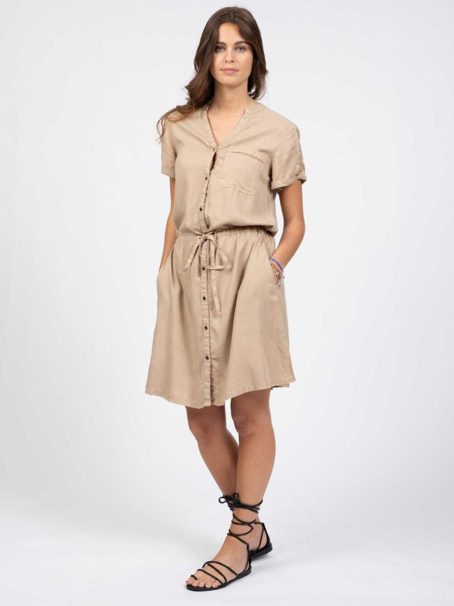 Robe chemise tyata beige femme - Sun Valley