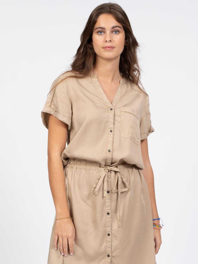 Robe chemise tyata beige femme - Sun Valley