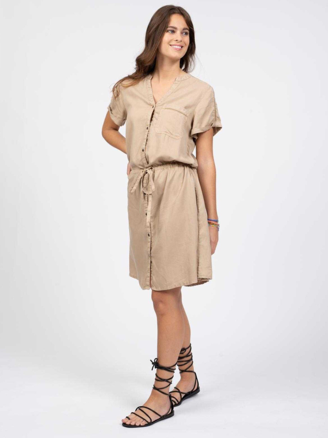 Robe chemise tyata beige femme - Sun Valley