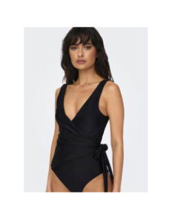 Maillot de bain 1 pièce noeud julie noir femme - Only