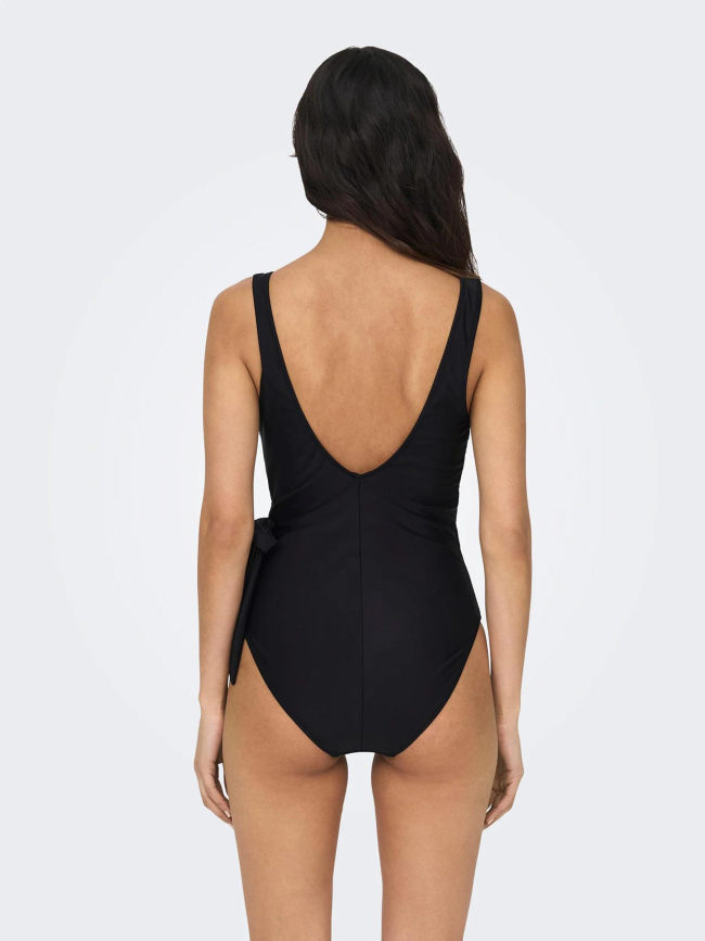 Maillot de bain 1 pièce noeud julie noir femme - Only