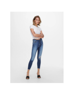 T-shirt crop cotêlé emma blanc femme - Only