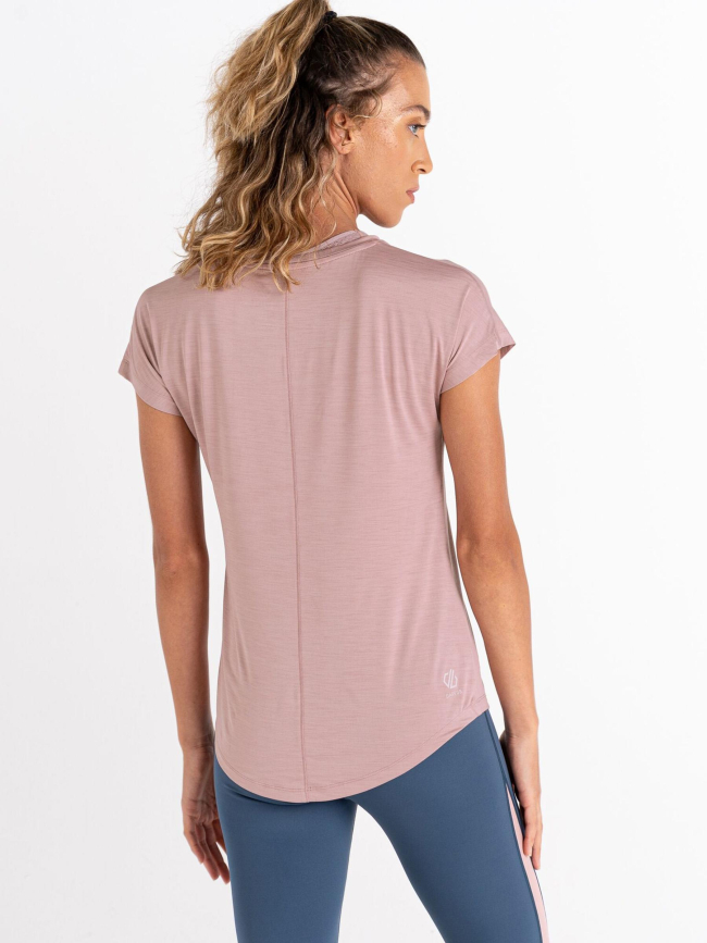 T-shirt de randonnée col v vigilant rose femme - Dare 2b