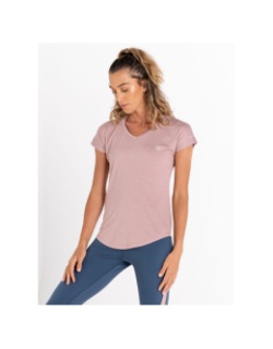 T-shirt de randonnée col v vigilant rose femme - Dare 2b