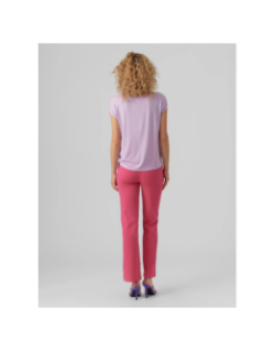 T-shirt uni ava plain violet femme - Vero Moda