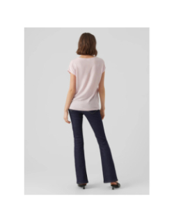 T-shirt uni ava plain rose femme - Vero Moda