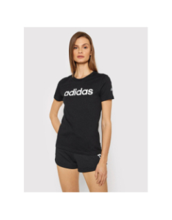 T-shirt linear logo noir femme - Adidas