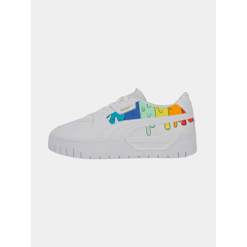 Baskets cali dream coulure arc-en-ciel blanc femme - Puma