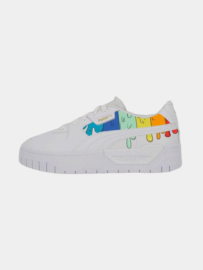 Baskets cali dream coulure arc-en-ciel blanc femme - Puma