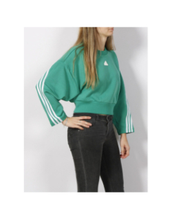 Sweat crop ample crew vert femme - Adidas