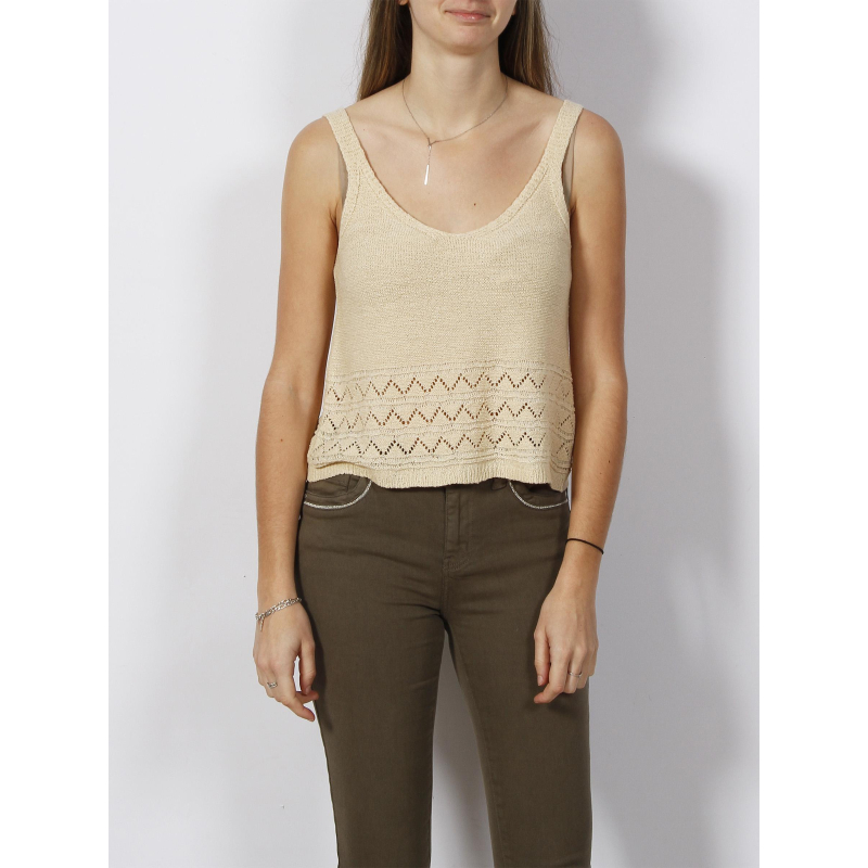 Débardeur maille desha beige femme - Jacqueline De Yong