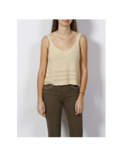 Débardeur maille desha beige femme - Jacqueline De Yong