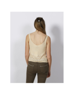 Débardeur maille desha beige femme - Jacqueline De Yong