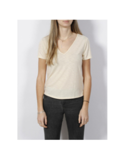 T-shirt paillettes dora beige femme - Jacqueline De Yong