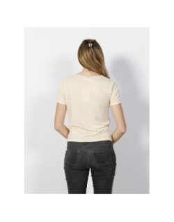 T-shirt paillettes dora beige femme - Jacqueline De Yong