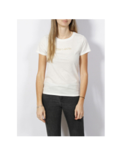 T-shirt logo doré ticia blanc fille - Teddy Smith