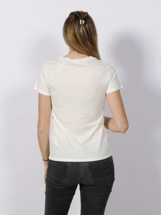 T-shirt logo doré ticia blanc fille - Teddy Smith