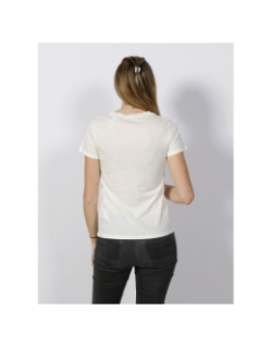 T-shirt logo doré ticia blanc fille - Teddy Smith