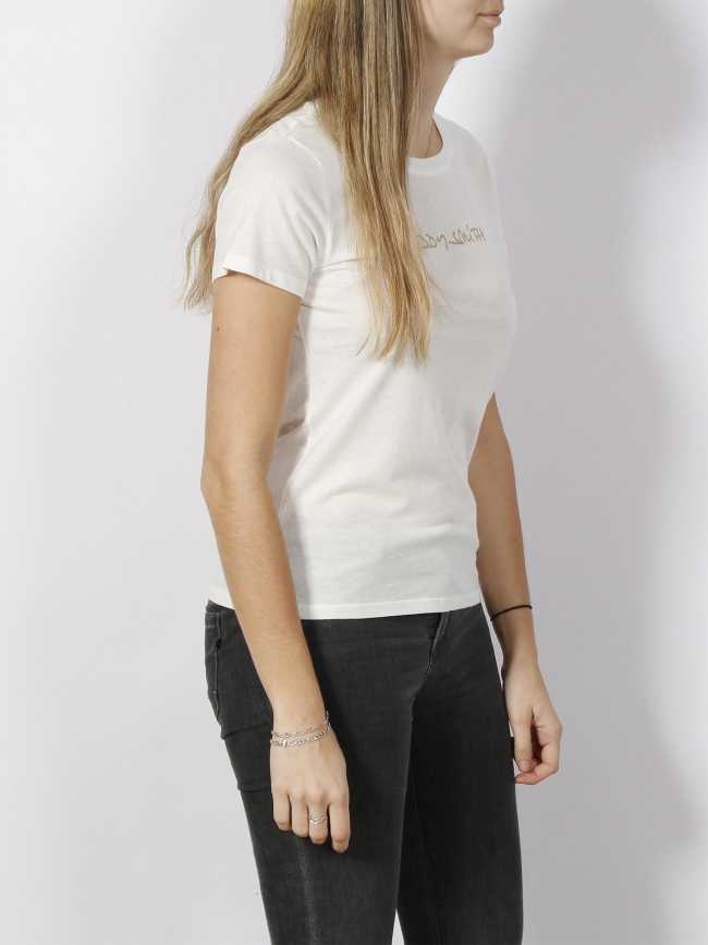 T-shirt logo doré ticia blanc fille - Teddy Smith