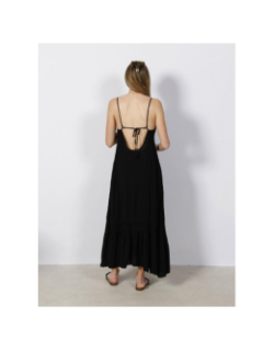 Robe de plage longue uni noir femme - Superdry