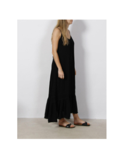 Robe de plage longue uni noir femme - Superdry