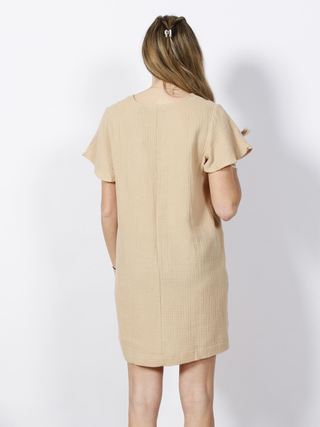 Robe courte droite natali beige femme - Vero Moda