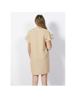 Robe courte droite natali beige femme - Vero Moda