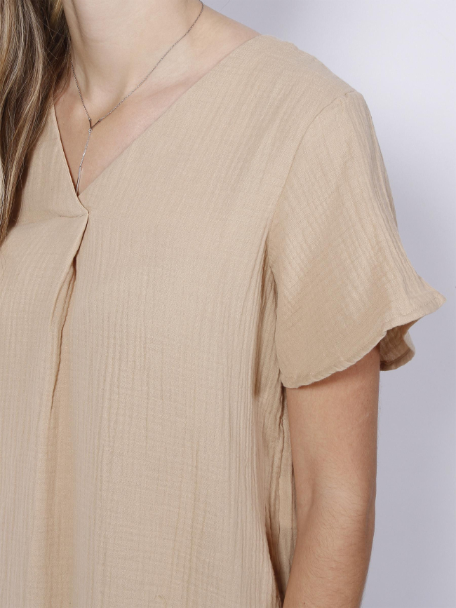 Robe courte droite natali beige femme - Vero Moda