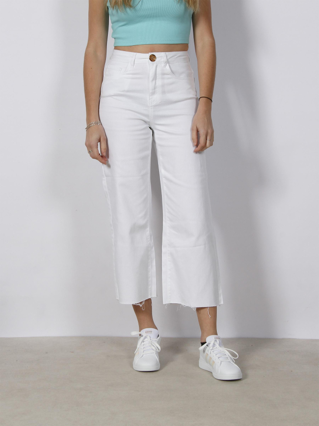 Jean large crop wild kathy blanc femme - Vero Moda