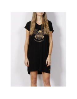 Robe t-shirt print logo noir femme - Von Dutch