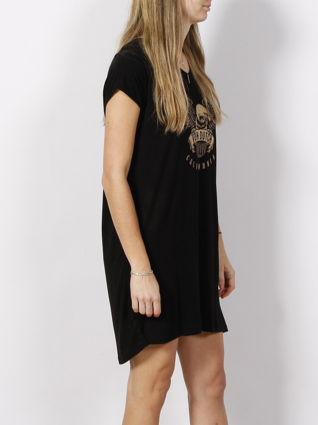 Robe t-shirt print logo noir femme - Von Dutch