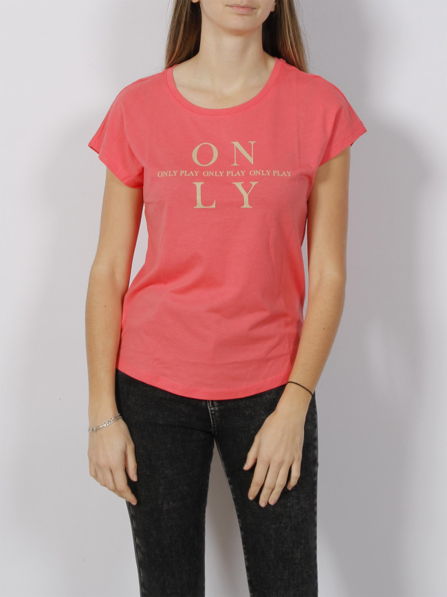 T-shirt florance loose rose femme - Only