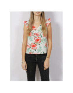 T-shirt floral sylvie blanc femme - Only