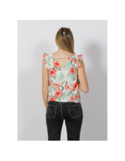 T-shirt floral sylvie blanc femme - Only